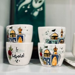 Alternative view of هدية 6 فناجين برسم يدوي | الإمام الرضا